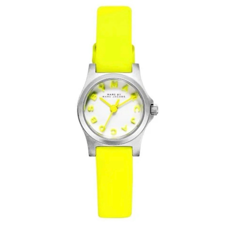 Marc by Marc Jacobs Neon Yellow Watch with Silver Case